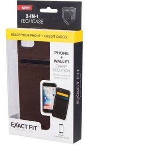 Apple IPHONE 7 Exact Fit RFID Snap On Wallet Phone Case Brown 2 Pockets